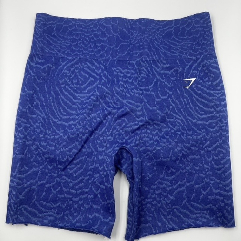 Gymshark Blue Seamless Scrunch Butt High Waisted Workout Shorts